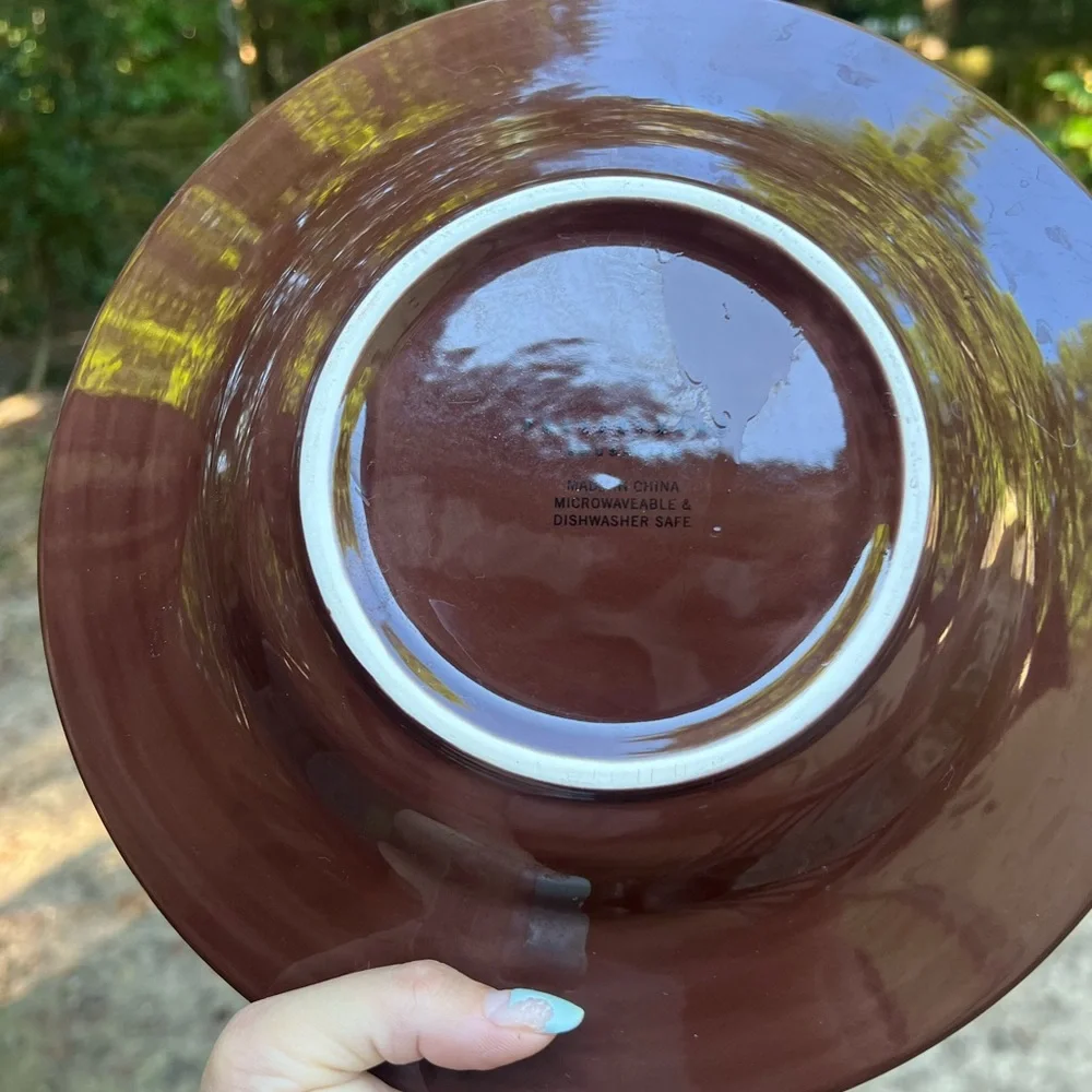 Pottery Barn Brown 10” Sausalito salad plate